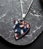 Rainbow Galalith (Casein) Gitar Penası Kolye - Görsel 3