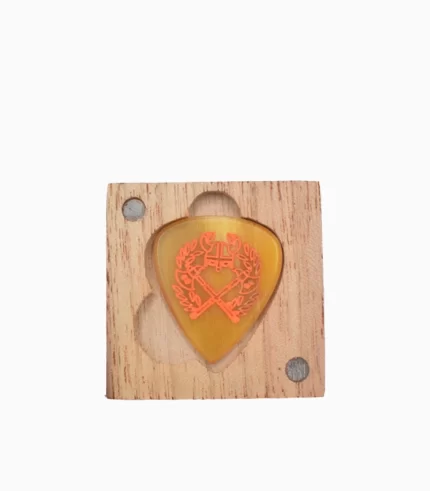 Boynuz Fosforlu Viking Gitar Penası - Ağaç Kutulu