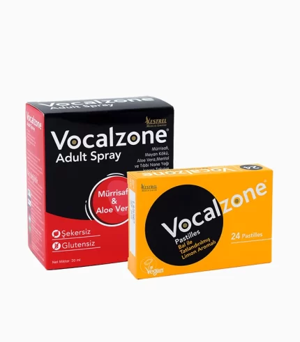 Vocalzone Ballı Limonlu Pastil 24 + Vocalzone Adult (Yetişkin) Sprey 20ml